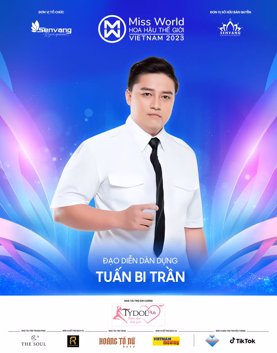Đạo diễn Tuấn Bi Trần được BTC Miss World Vietnam 2023 tiếp tục tin tưởng giao phó vị trí Đạo diễn Dàn dựng. Đạo diễn Tuấn Bi Trần được BTC Miss World Vietnam 2023 tiếp tục tin tưởng giao phó vị trí Đạo diễn Dàn dựng.