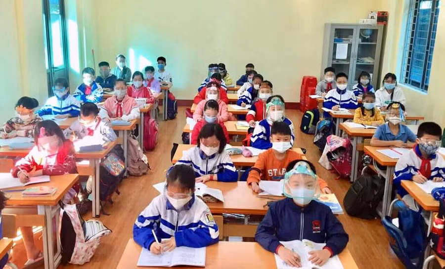 Học sinh Trường TH Supe trong giờ học. Ảnh tư liệu