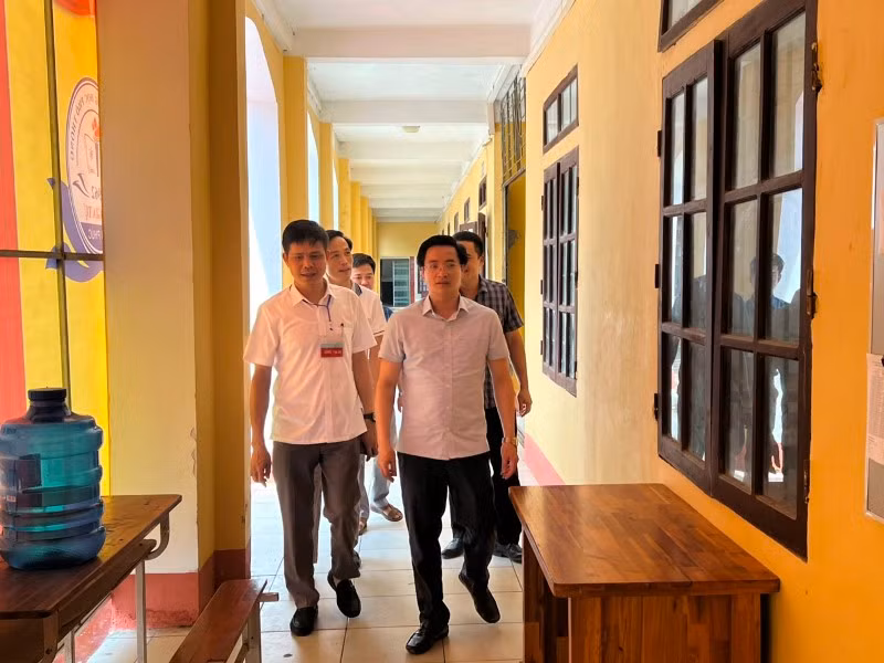Giám đốc Sở GD&amp;ĐT Vĩnh Phúc kiểm tra công tác đảm bảo an toàn cho kỳ thi