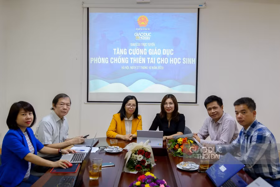 Giao lưu trực tuyến: Tăng cường giáo dục phòng chống thiên tai cho học sinh