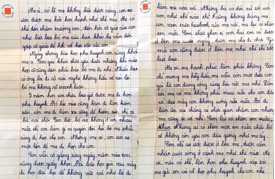 Nội dung bức thư của cô bé lớp 5 khiến nhiều người không kìm nổi xúc động Nội dung bức thư của cô bé lớp 5 khiến nhiều người không kìm nổi xúc động