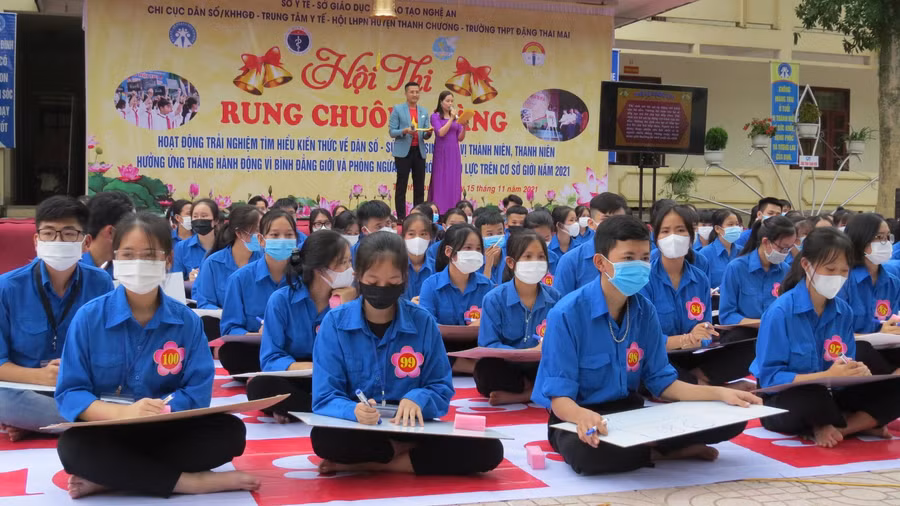 Hoạt động tuyên tuyền phòng chống tác hại thuốc lá được lồng ghép vào các hoạt động ngoại khóa trong trường học tại Nghệ An.