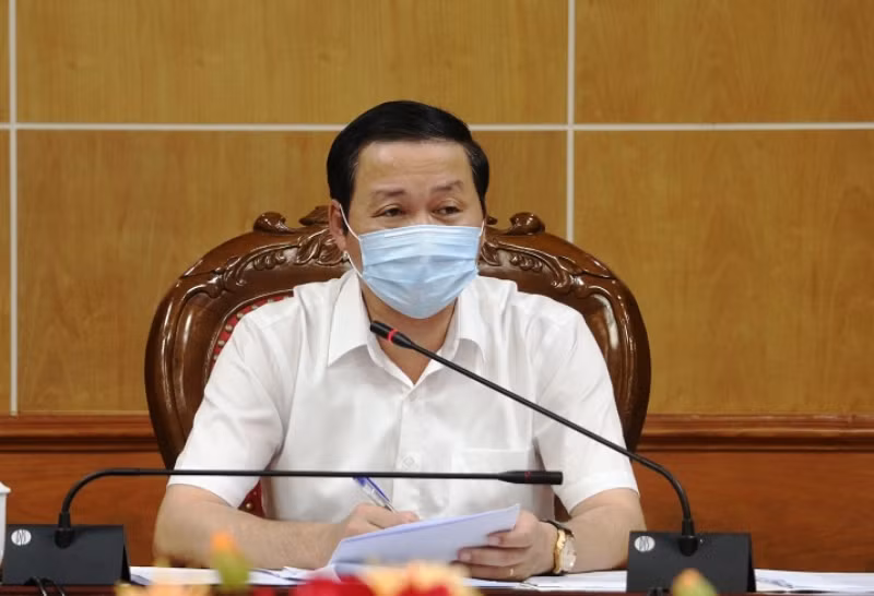 Ông Đỗ Minh Tuấn - Chủ tịch UBND tỉnh Thanh Hóa chủ trì hội nghị.