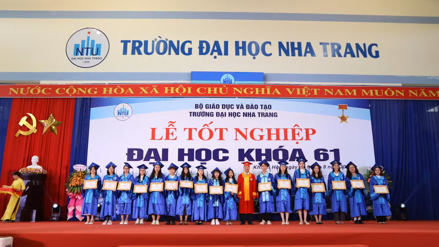 Lễ tốt nghiệp năm 2023 của Trường Đại học Nha Trang. Ảnh: NTCC