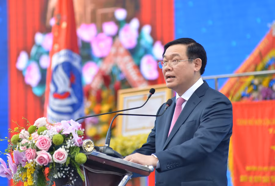 Phó Thủ tướng Vương Đình Huệ phát biểu tại buổi lễ