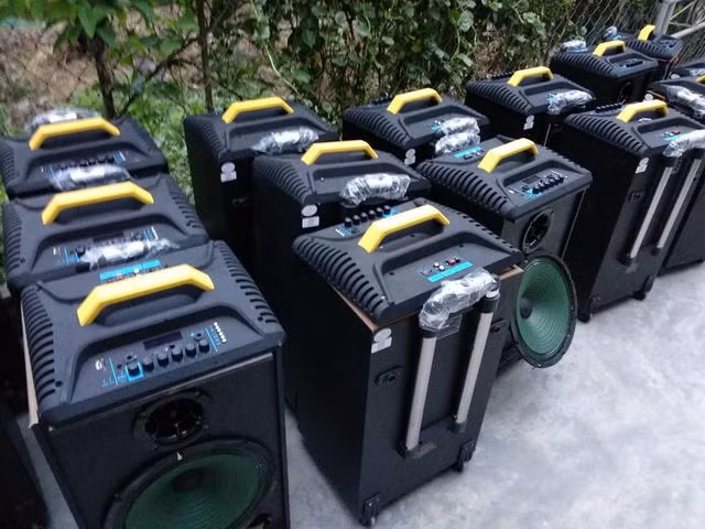 Loa thùng các đối tượng dùng để cất giấu tang vật trước đó Loa thùng các đối tượng dùng để cất giấu tang vật trước đó