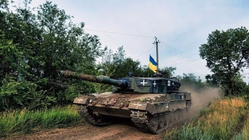 Ukraine vận hành xe tăng Leopard do Đức cung cấp. 