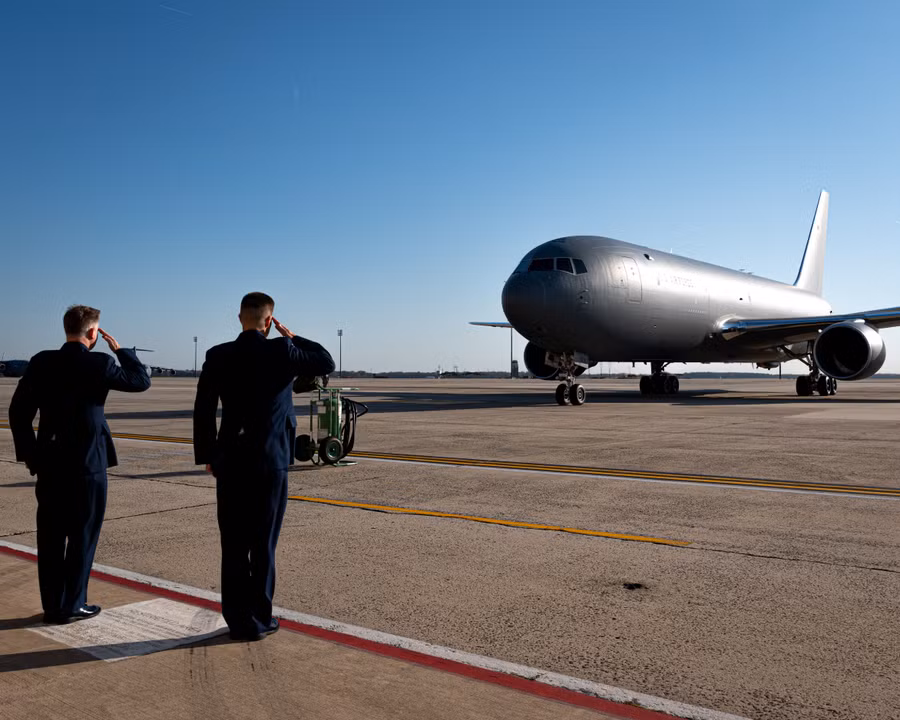 Máy bay tiếp nhiên liệu trên không KC-46A của Mỹ.