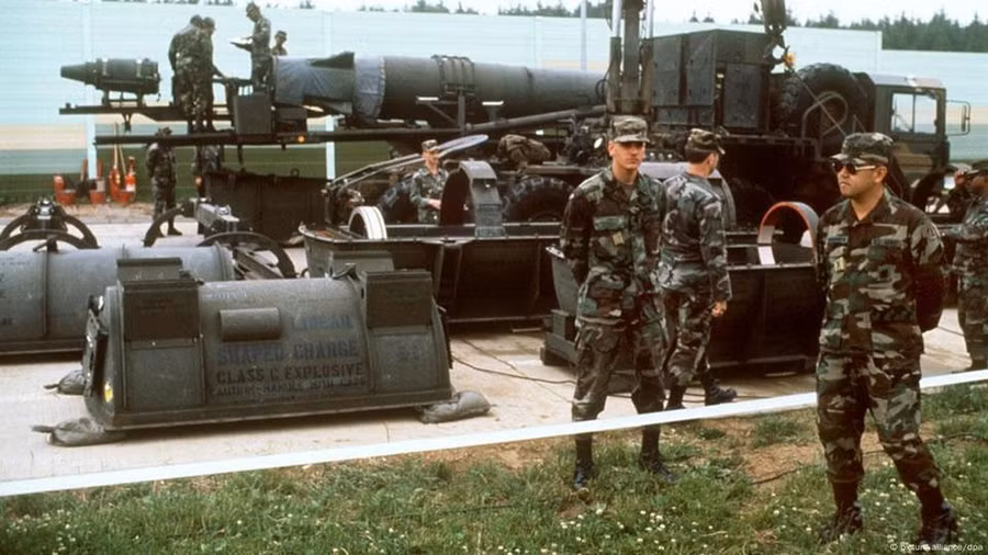 Tên lửa Pershing II từng được Mỹ triển khai tại châu Âu trước khi Hiệp ước INF có hiệu lực.