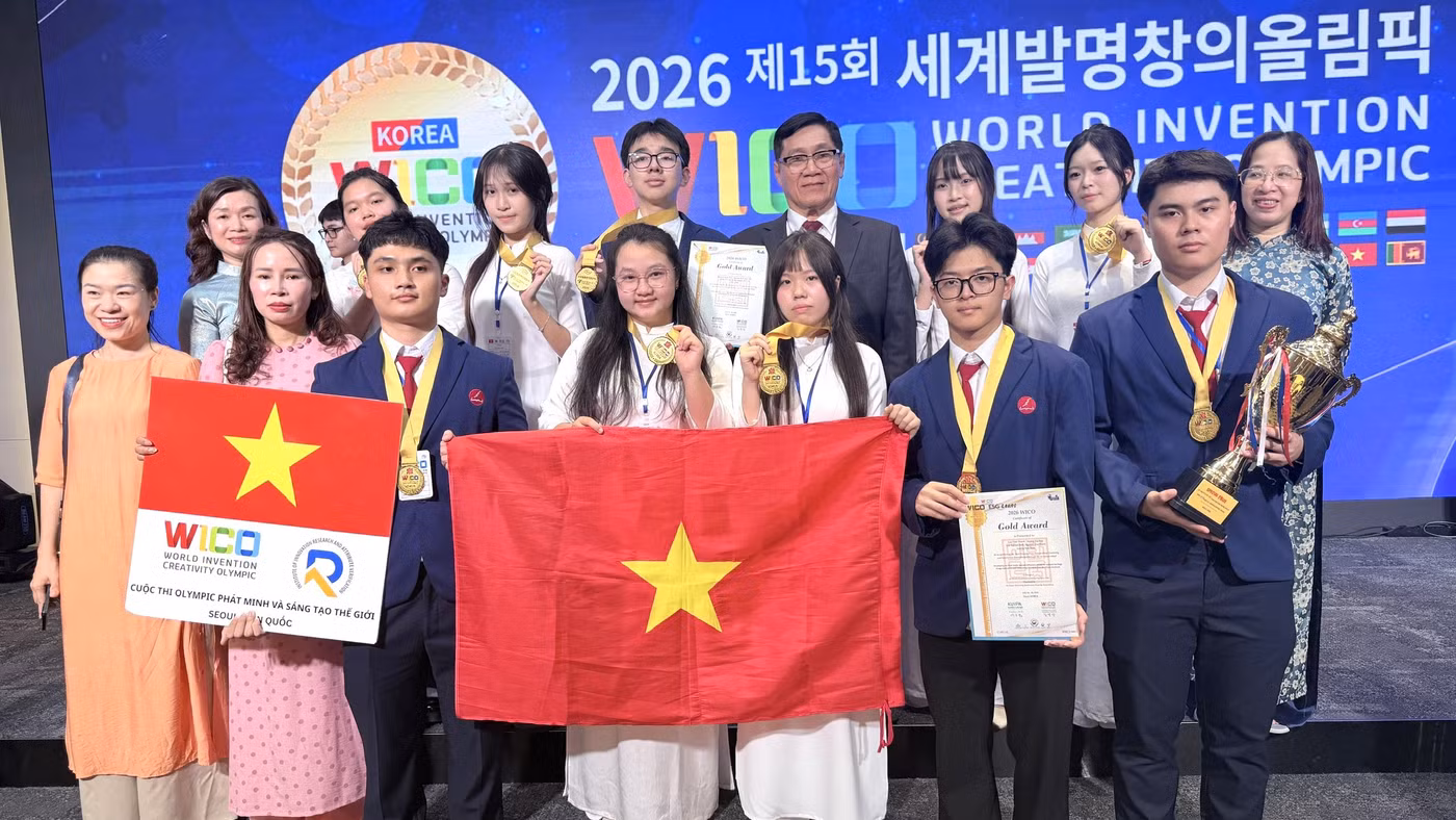Học sinh Đắk Lắk giành 2 Huy chương Vàng sáng tạo quốc tế tại Seoul. (Ảnh: HV)