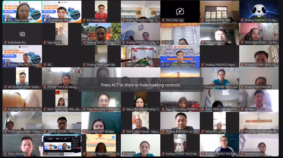 350 trường TH, THCS, THPT trên địa bàn tỉnh Cao Bằng tham gia tập huấn.