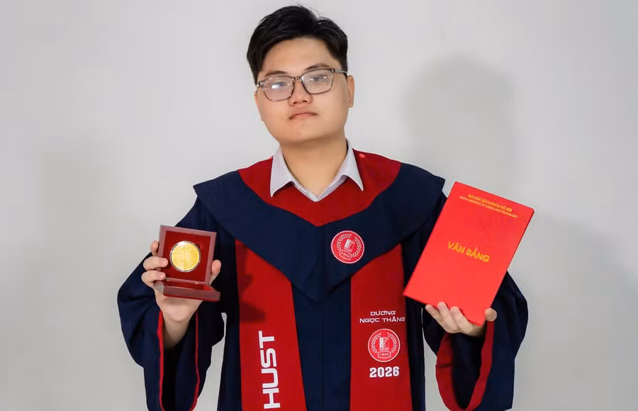 Dương Ngọc Thắng – thủ khoa đầu ra Khoa học và Công nghệ giáo dục, ĐH Bách khoa Hà Nội.