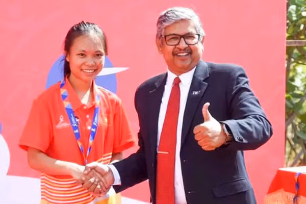 Triệu Thị Bình từng giành huy chương tại Đại hội thể thao học sinh Đông Nam Á 2024 và bây giờ tiếp tục có huy chương Vàng tại giải đấu ở Brunei. Ảnh: NVCC