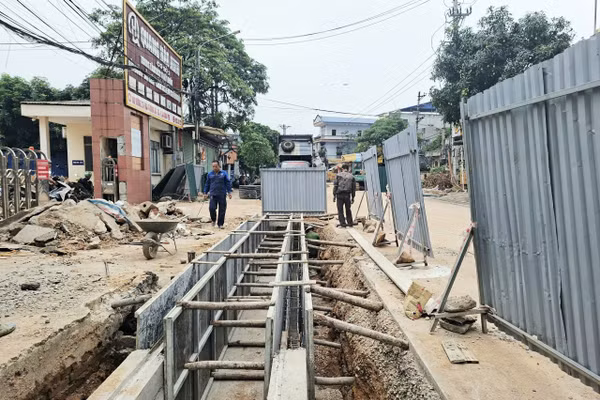 Nhiều công trình chống ngập úng khu vực trung tâm tỉnh Thái Nguyên đang được khẩn trương thi công.