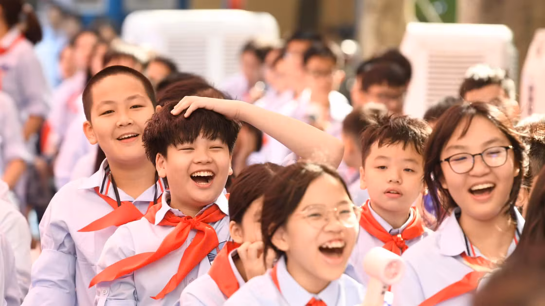 Học sinh Trường THCS & THPT Nguyễn Siêu (Hà Nội).