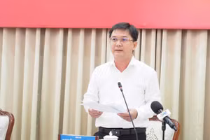 Ông Nguyễn Mạnh Cường phát biểu tham luận tại hội nghị.