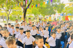 Học sinh Trường Tiểu học Võ Thị Sáu (phường Hải Châu, TP Đà Nẵng). Ảnh: NTCC