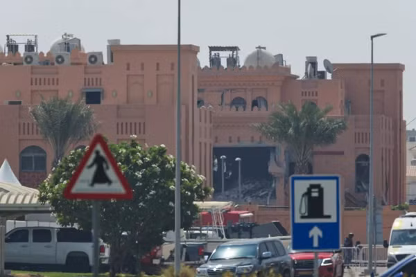 Tòa nhà tại Doha bị Israel tấn công hôm 9 tháng 9.
