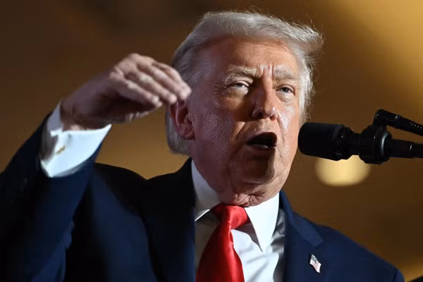 Tổng thống Mỹ Donald Trump phát biểu tại Mount Pocono, bang Pennsylvania hôm 9 tháng 12.