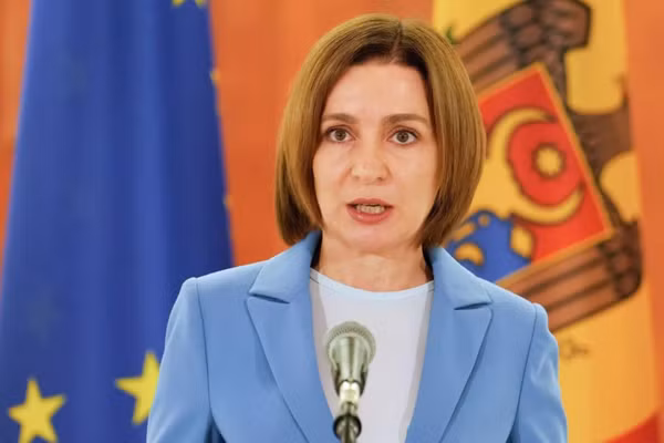 Tổng thống Moldova Maia Sandu.