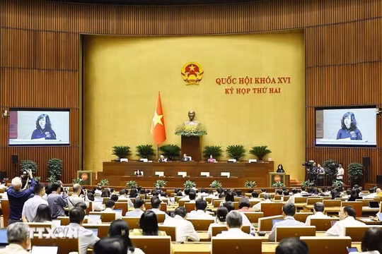 Bộ trưởng Bộ Y tế Đào Hồng Lan, thừa ủy quyền của Thủ tướng trình bày tờ trình về 3 dự án Luật