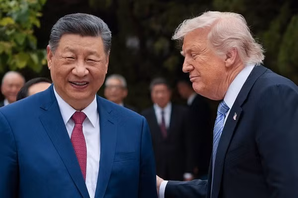 Chủ tịch Trung Quốc Tập Cận Bình (trái) và Tổng thống Mỹ Donald Trump.