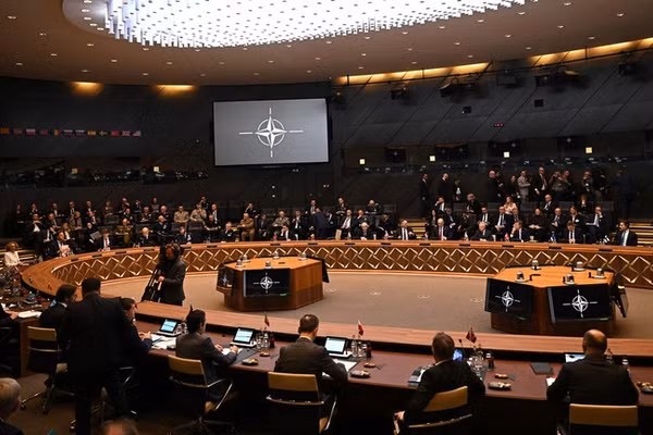 Một cuộc họp của NATO được tổ chức tại trụ sở của khối ở Brussels, ngày 24/5/2026.