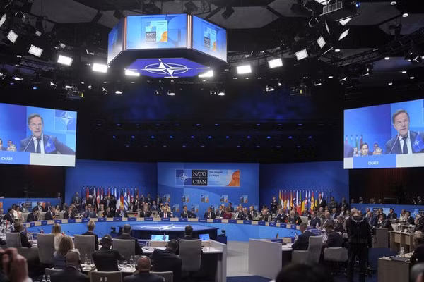 Tổng Thư ký Mark Rutte tại Hội nghị thượng đỉnh NATO năm 2025, The Hague, Hà Lan, ngày 25/6/2025.