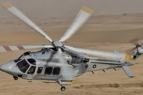 Máy bay trực thăng của Không quân Qatar.