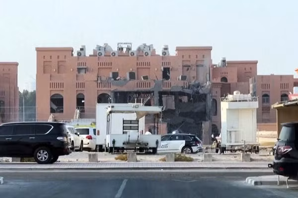 Hiện trường vụ tấn công của Israel nhằm vào các thủ lĩnh Hamas ở Qatar, ngày 9/9/2025.