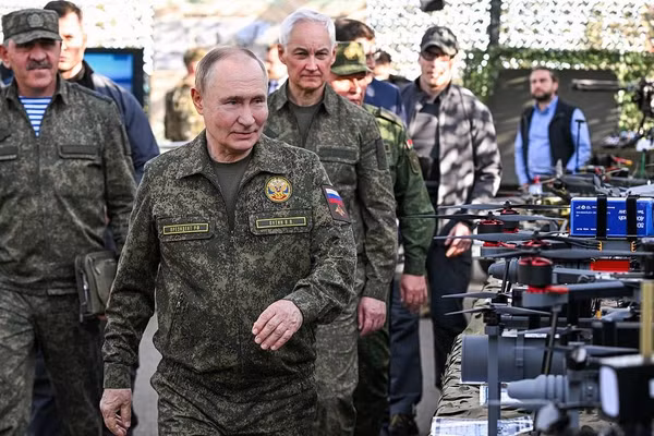 Tổng thống Nga Vladimir Putin tại thao trường Mulino ở Vùng Nizhny Novgorod, ngày 16/9/2025.