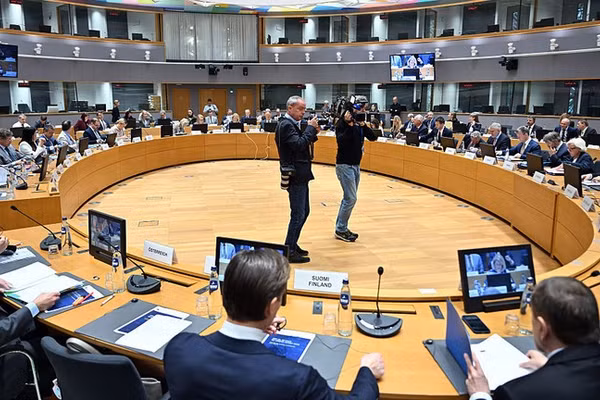 Các Bộ trưởng Quốc phòng EU họp tại Brussels, Bỉ, ngày 28/9/2026.