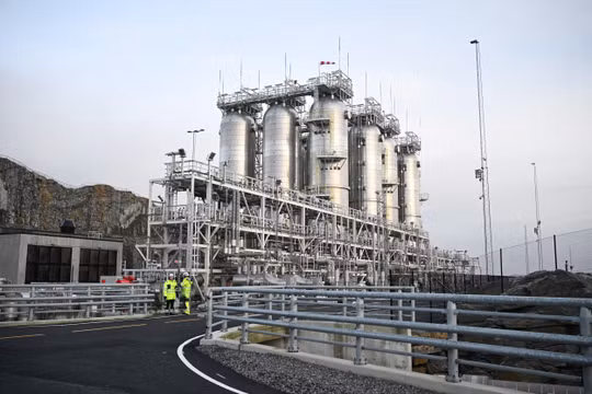 Bên ngoài một cơ sở lưu trữ carbon tại Australia.