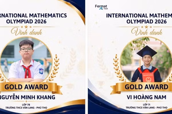 2 trong 30 học sinh giành giải tại Vòng quốc gia Kỳ thi Olympic Toán học quốc tế (IMO) năm 2026.