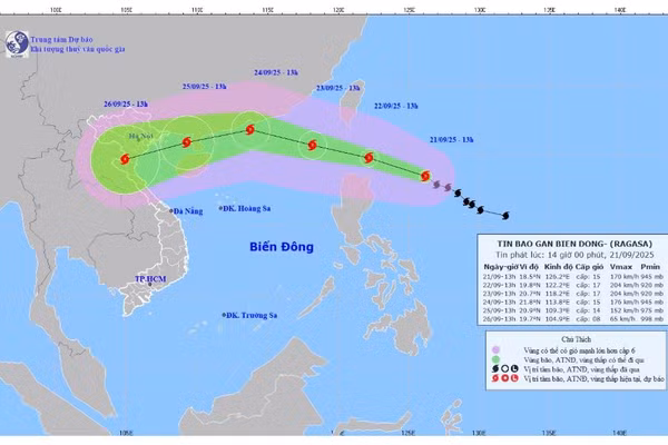 Siêu bão Ragasa mạnh ngang bão Yagi