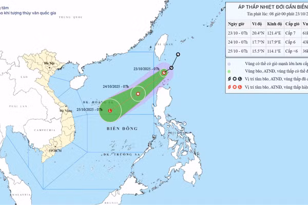 Bão Fengshen suy yếu thành vùng áp thấp, gây mưa lớn khu vực Trung Bộ