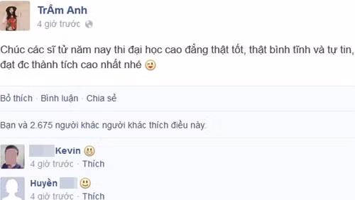 Hot teens Việt rầm rộ chúc sĩ tử đại thắng