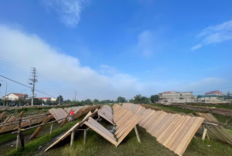 Thôn Bình (xã Thạch Hưng, TP Hà Tĩnh) là làng nghề truyền thống làm bánh đa nem có tiếng tại địa phương. Toàn thôn hiện có gần 80 hộ tham gia ngành nghề này. Làng nghề làm bánh đa nem ở Hà Tĩnh chạy đua với Tết