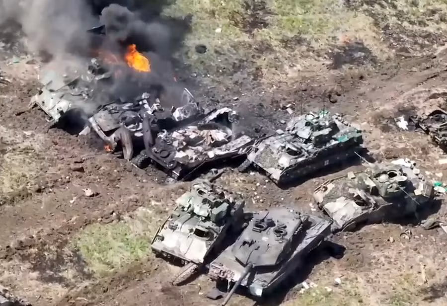 Nghĩa địa xe tăng Leopard 2 và Abrams bị phá hủy ngày càng lớn