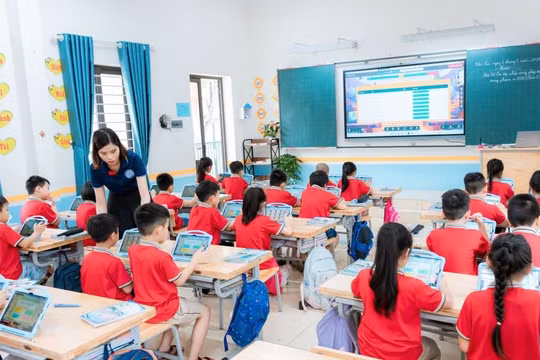 Lớp học thông minh của trường Tiểu học Vĩnh Yên.